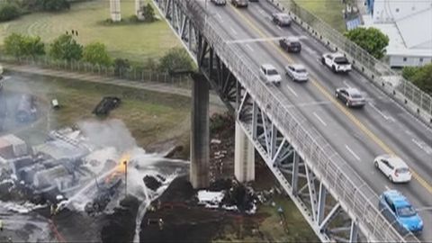 巴拿馬運河附近運油車起火波及大橋　最少一死四傷