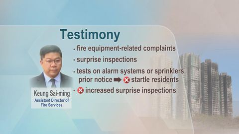Wang Fuk Court fire inquiry: fire services official admits no extra surprise inspections