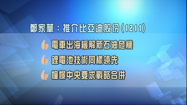 專家股份策略追蹤｜看好比亞迪股份1211　建議再次部署斯倫貝謝SLB