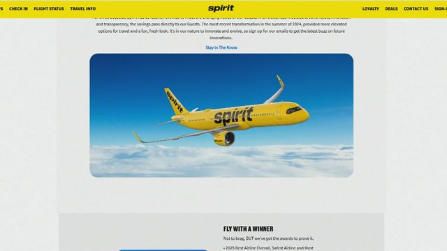 據報Spirit Airlines未取得美國政府貸款　美國時間周六停運