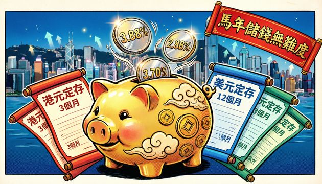 馬年儲錢無難度｜有銀行推出迎新賞　3個月港元定存賺3.88厘息