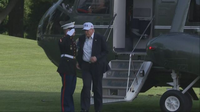 Trump spoke on China trip after arriving in Washington