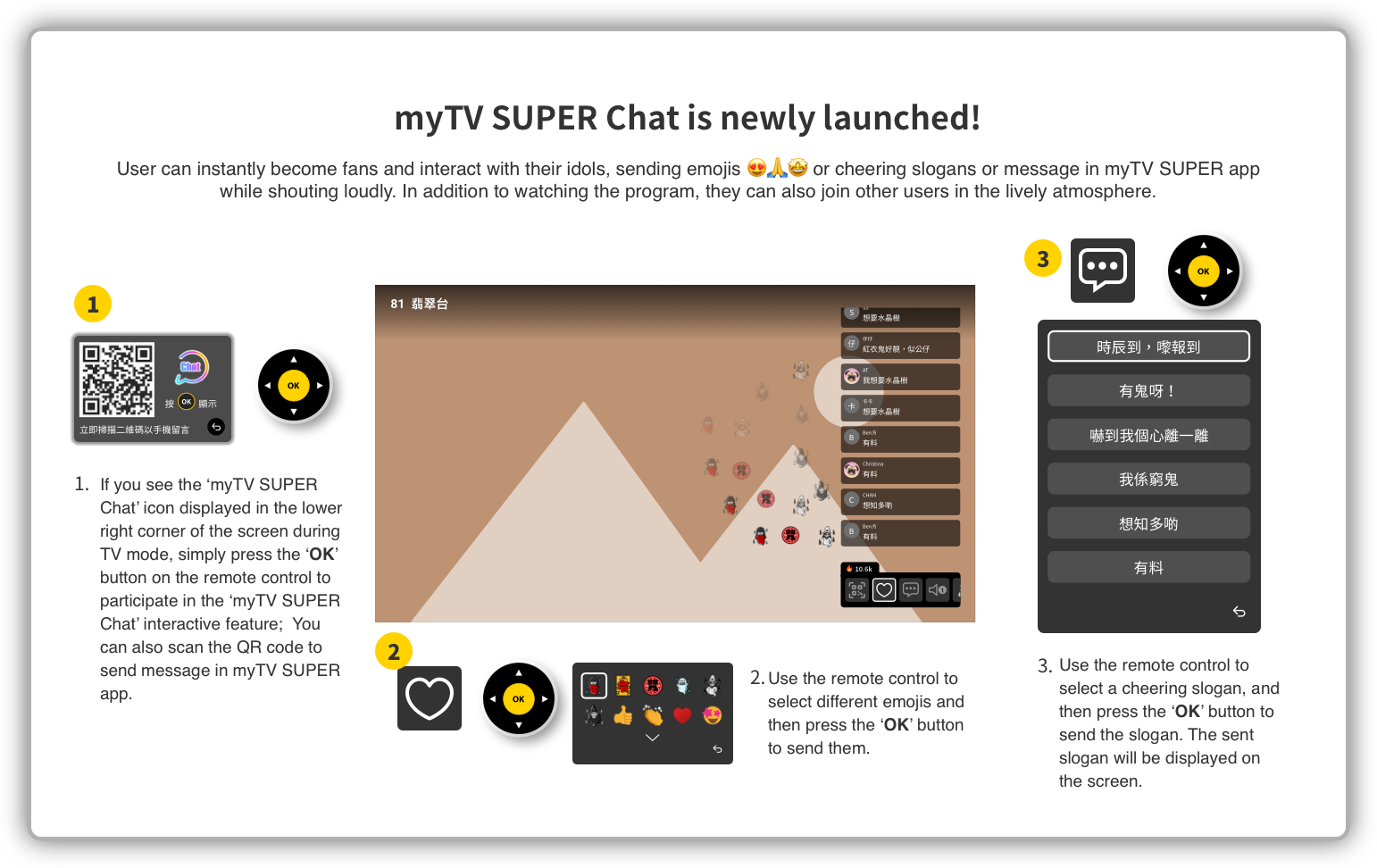 全新推出myTV SUPER Chat!