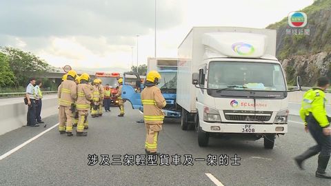 北大嶼山公路往機場方向近汲水門大橋及近欣澳港鐵站車禍