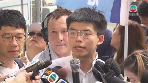 香港眾志秘書長黃之鋒早上被捕 據了解涉6月21日包圍警察總部
