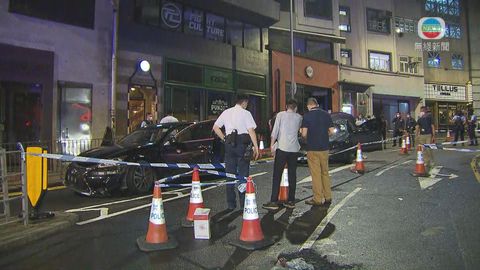 中環雲咸街凌晨發生懷疑槍擊案三人傷 案發前有兩輛客貨車相撞